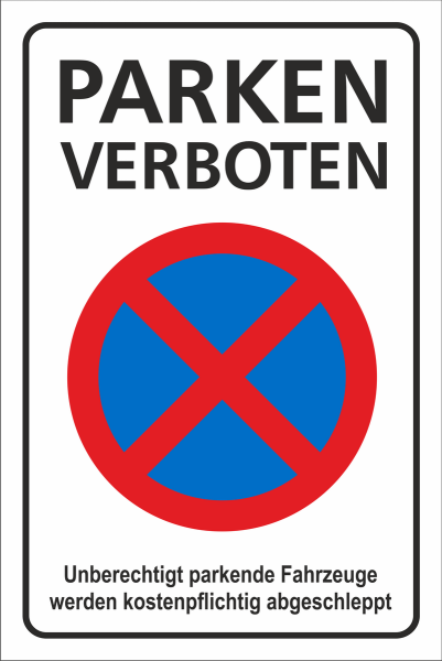 Parkplatzschild Halten verboten